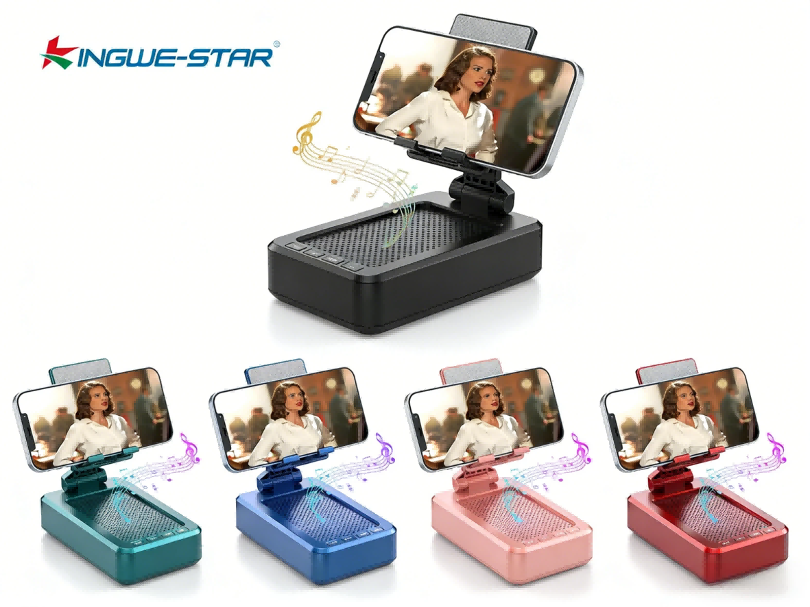 Cell Phone Stand with Wireless Bluetooth Speaker